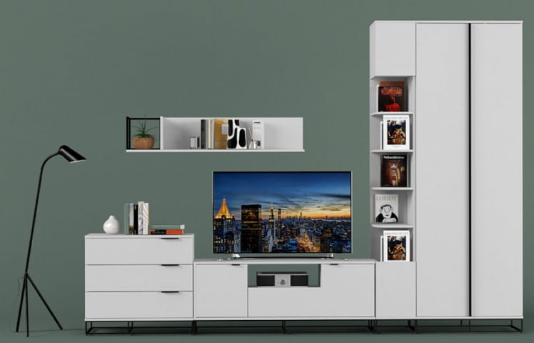 Полка навесная City большая белый_5