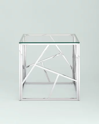 Журнальный столик АРТ ДЕКО 55x55 Серебро_2