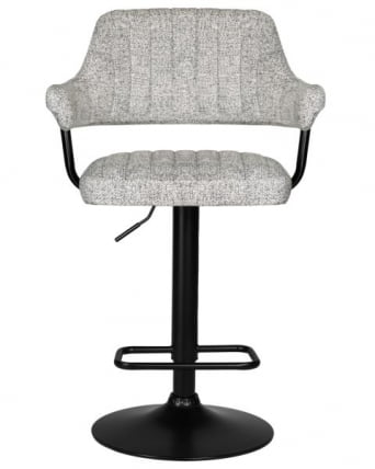 Стул барный DOBRIN CHARLY BLACK (светло-серый твид (LEO04)) 2 шт_6