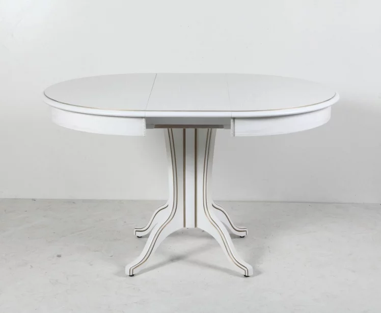 Стол обеденный Орион-5 (d1200) тон 1 с золотой патиной_4