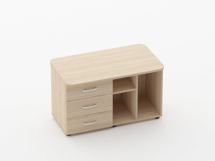 Тумба сервисная Glassy 3.16.12Л Бук светлый_0