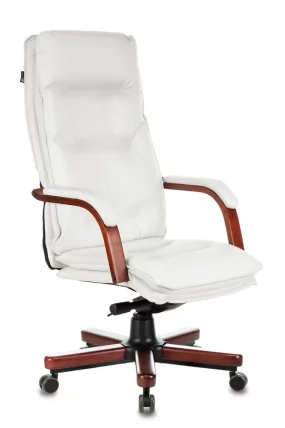 Кресло руководителя Бюрократ T-9927WALNUT Слоновая кость_0