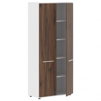 Шкаф с глухими дверьми ЕДИС ЕХCС 85.1 Дуб Денвер темный Белый Белый / EDIS EHCS_1