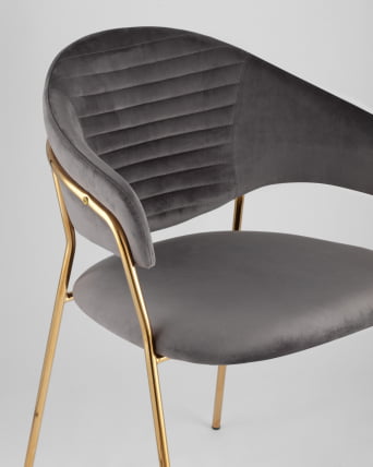 Стул мягкий Эвита Серый_7