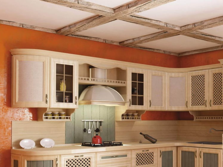 Шкаф кухонный окончание 350 радиусный высокий с карнизом Кантри ЛД 235.531.000 Сономе эйч светлая_2