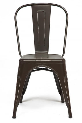Стул LOFT CHAIR (mod. 012) металл, 45*35*85см, коричневый/brown vintage_1