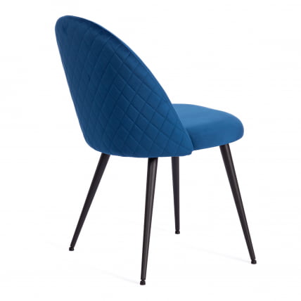 Стул MONRO (mod. 5144) металл/вельвет, 51x56x84 см, синий (HLR 64)/черный_2