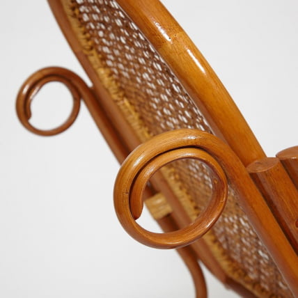 Кресло-качалка MILANO (разборная) / без подушки / ротанг top quality, 58x136x103 см, Cognac (коньяк)_2