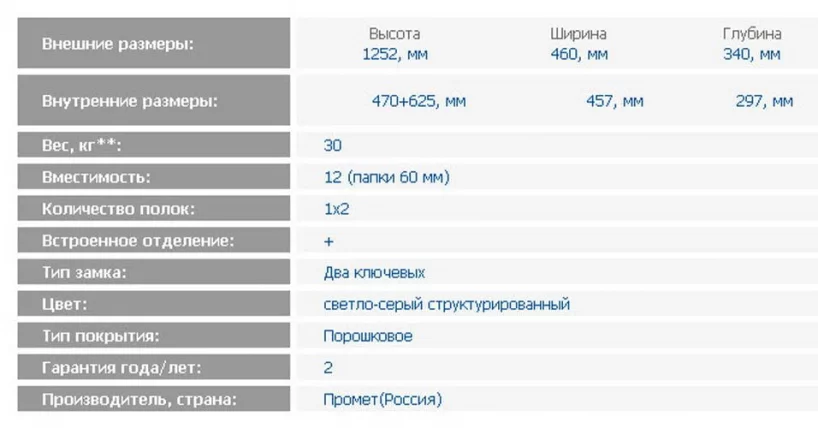 Шкаф бухгалтерский SL-125/2T_1