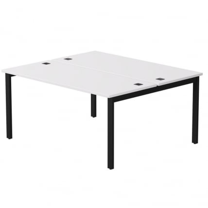 Бенч-система на 2 места на металлокаркасе, опоры 90 гр Everprof EVO 254S018 Белый Черный (1580)_0