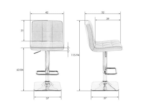 Стул барный ДОБРИН ГОЛДИЕ (пудрово-сиреневый велюр (МДЖ9-52)) 2 шт / DOBRIN GOLDIE (MJ9-52))_10
