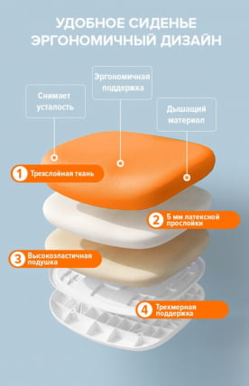 Детское кресло Everprof Kids 101 Ткань Оранжевый_11