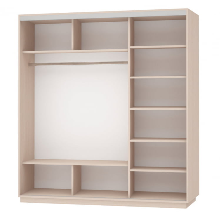 Шкаф-купе трехдверный Экспресс Трио Элемент 2100х2200h Белый снег_1