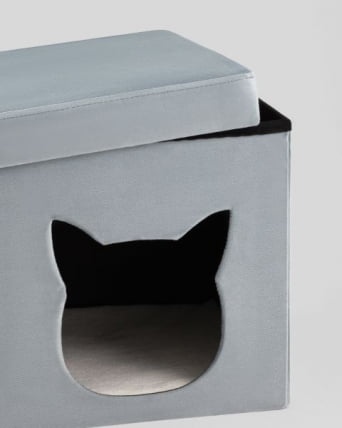 Пуф складной с ящиком Store Pet бирюзовый_2