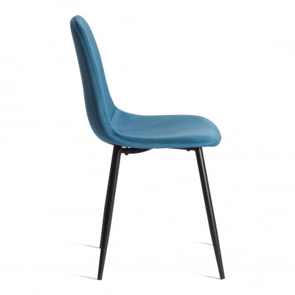 Стул BREEZE (mod. 4724) Велюр/металл , 44 х 53 х 87 см, Dark turquoise (темно-бирюзовый) HLR62 / черный_1