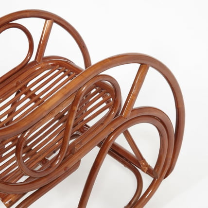 Кресло-качалка VIENNA (разборная) / без подушки / ротанг top quality, 58x133x102 см, Pecan (орех)_4