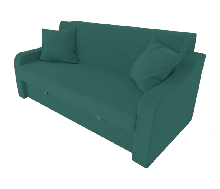 Диван Аккорд Большой (Berhouse) Цвет фасада: Азур Велюто 44; Тип: Прямой; Материал фасада: Металл/Велюр_0