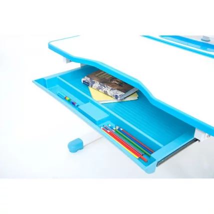 Комплект парта и стул с чехлом RIFFORMA Comfort-07 Белый Голубой_2