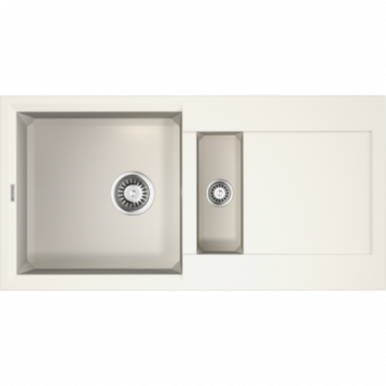 Мойка Omoikiri Sakaime 86-2-Wh Tetogranit/Белый_0