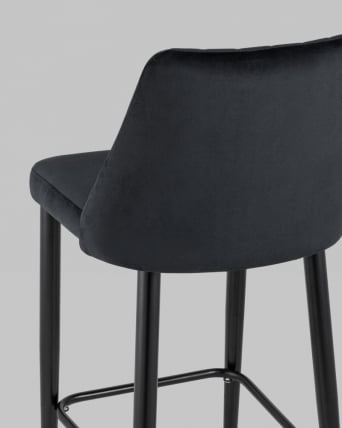 Стул полубарный Диего велюр Черный_6