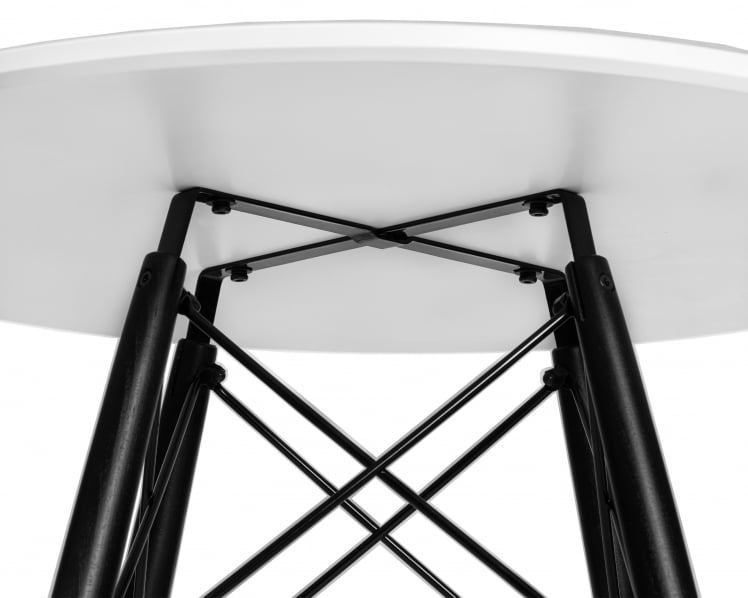 Стол обеденный DOBRIN CHELSEA 80 BLACK (столешница белая, основание черное)_5