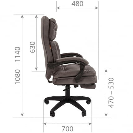 Офисное кресло Chairman Хоме 442 Черное / Home_19