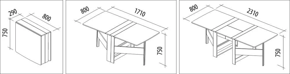 Стол-книжка Колибри-12.2 (Дуб Сонома)_2