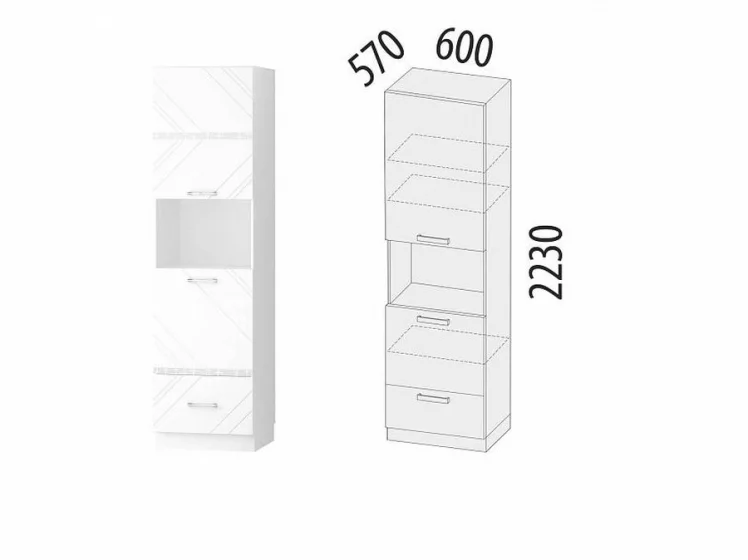 Пенал кухонный (лев/прав) Бьянка 102.76_1