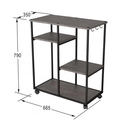 Консоль Вэстри Серый бетон_1