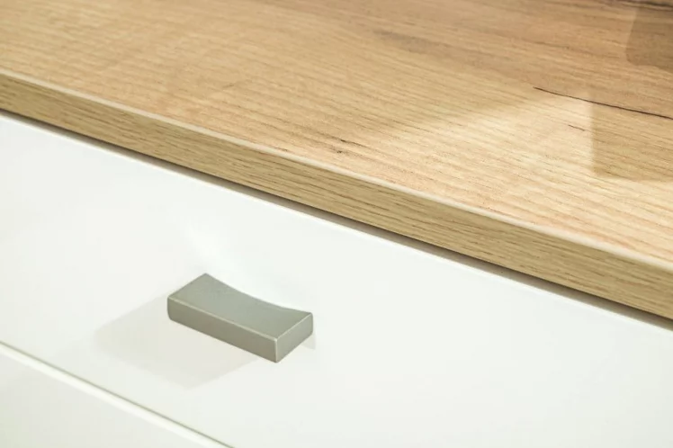 Кровать двуспальная 1600 с тумбами и декоративным щитом Фиджи 016 Дуб Золотой Белый_2