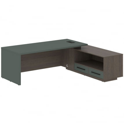 Стол руководителя правый VELION VCT 2319 R Нефрит Дуб Сильвер_0