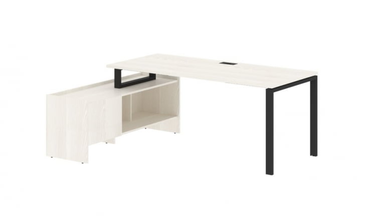 Стол с тумбой EDIS EUCT 19814 Ясень Траун Черный_0