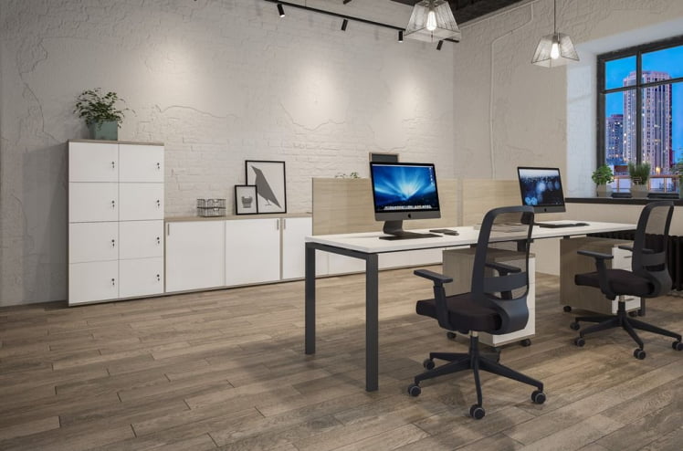 Мебель для офиса Sigma №8 Белый Дуб светлый_0