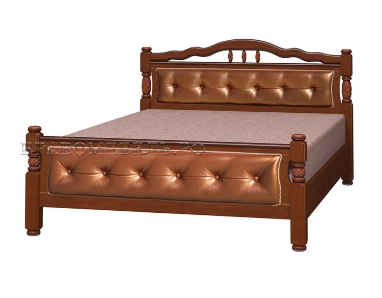 Кровать из массива Карина-11 200х120 Орех_0