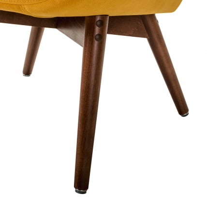 Кресло Хайбэк желтый/т.орех_4