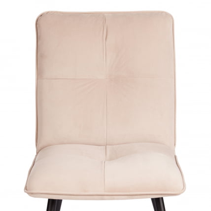 Стул обеденный Sweet велюр, 46х55х88, молочный/черный, (Porsche 2)_4