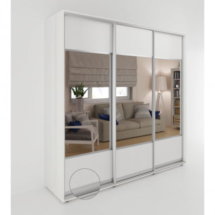 Шкаф-купе 3-х дверный Акцент-Дуэт КЛ 1800х600 Выбеленное дерево_0