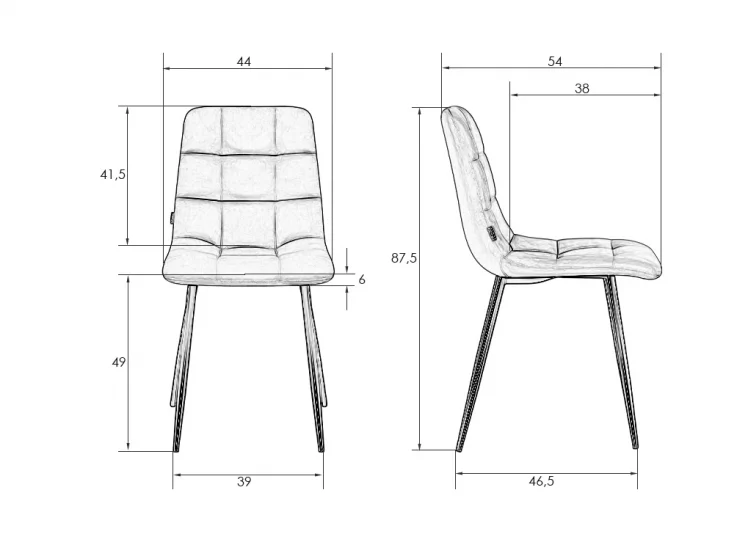 Стул обеденный DOBRIN ALEX хром ножки Сиреневая ткань UF860-04B_6