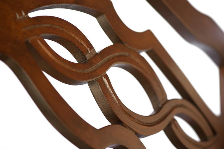 Стул Афродита/ Aphrodite дерево гевея, 46х54х99см, Cappuchino , ткань кремовая с рисунком (3321)_2