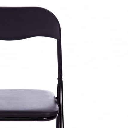 Стул FOLDER 2 (mod. 2009A) / 1 шт. в упаковке пластик/металл/эко кожа, 45 х 46 х 78 см , Black (Черный) / Black (Черный)_5
