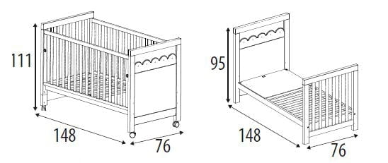 Кровать Micuna Amelia Aran Big Relax 140*70 white_2