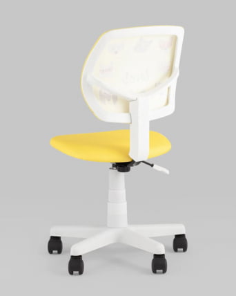 Кресло компьютерное детское ЛОЛО Pet Lover желтый пластик белый_5