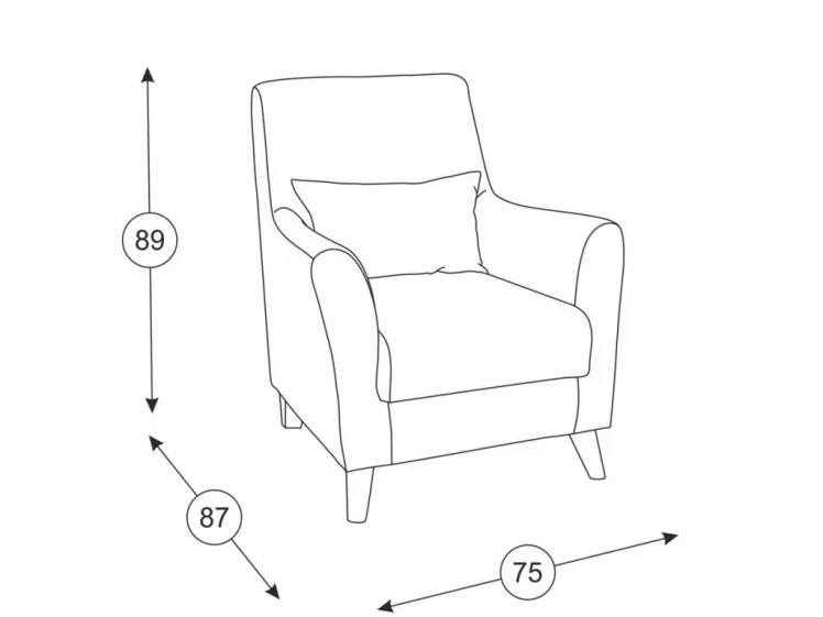 Кресло Либерти ТК 228 Коричневые цветы_1