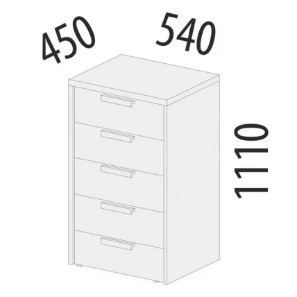 Комод Кашемир 900.19 Дуб Кронберг/Кашемир_2
