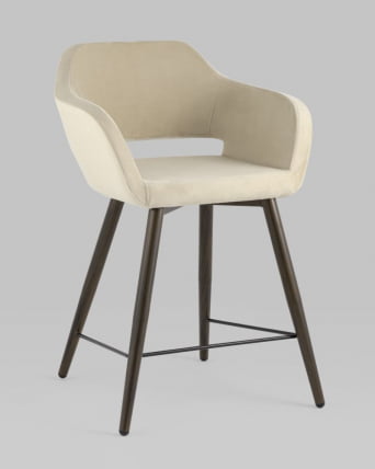 Стул полубарный Саймон (ПБ) велюр Бежевый_0