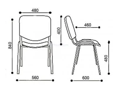 Стул для посетителей ИЗО к.з. Черный_1