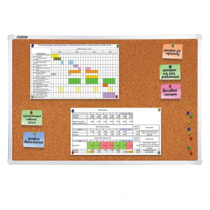 Доска пробковая для объявлений BRAUBERG 60х90 см_1