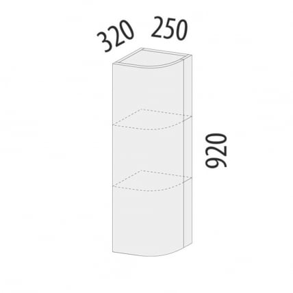Шкаф кухонный торцевой закрытый (прав) Бостон 104.17_3