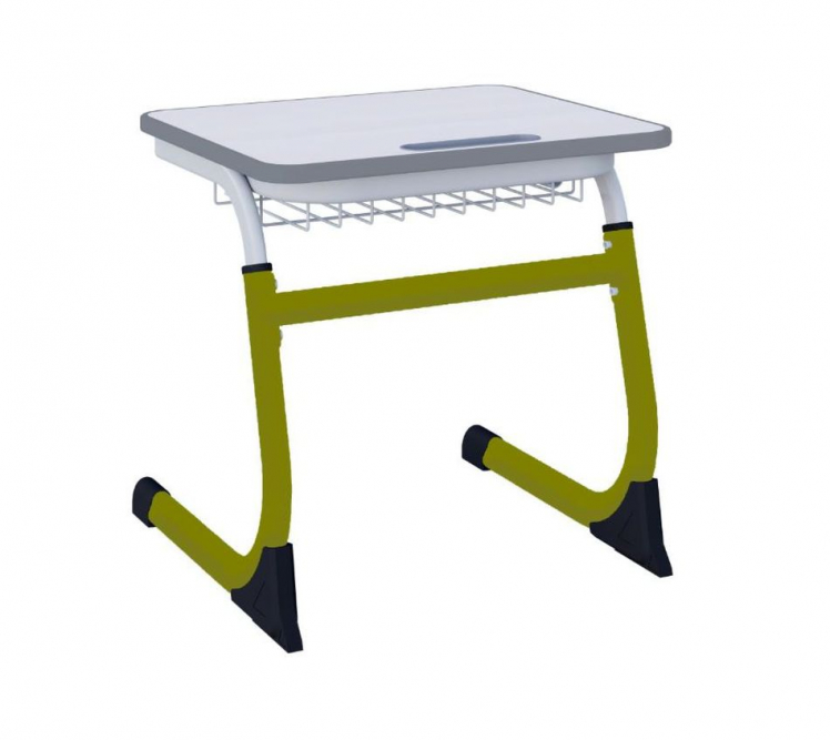 Парта одноместная регулируемая по высоте СМАРТЙ 600х500 (рост 3-5) Оливковый/Серый / SMARTY_0