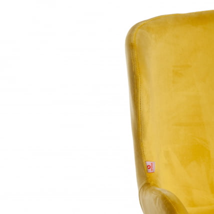 Кресло BOEING ( mod. 9120) / 1 шт. в упаковке металл/вельвет, 42x58x84.5x47см, желтый (HLR 40)/черный_6